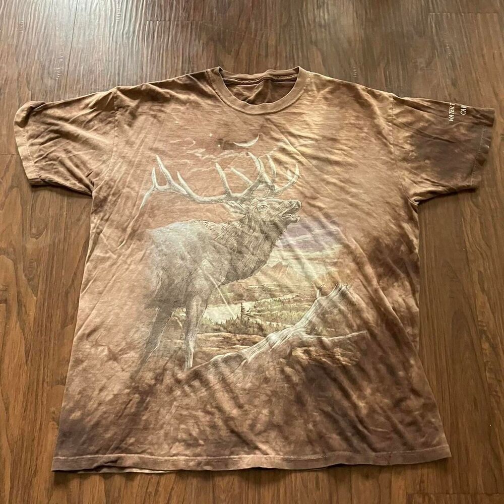 American-vintage Men's Brown and Tan T-shirt